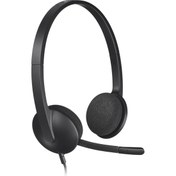 Resim Logitech H340 USB Gürültü Önleyici Mikrofonlu Kablolu Kulaklık - Siyah 